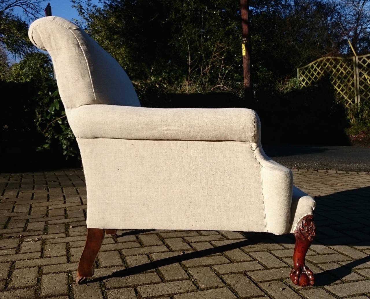 Large Georgian Revival Library Armchair In Good Condition In Gloucestershire, GB