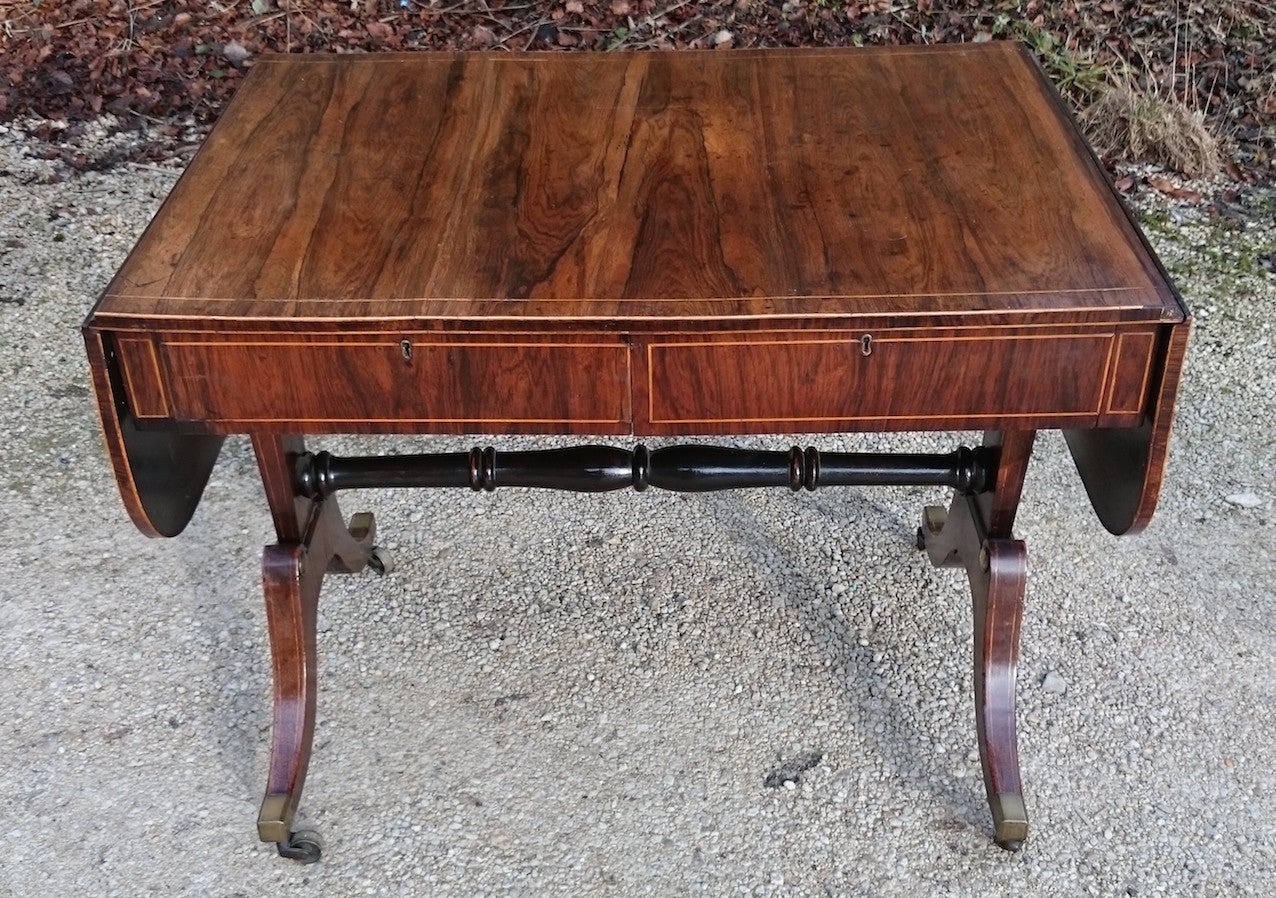 19th Century Antique Rosewood Sofa Table