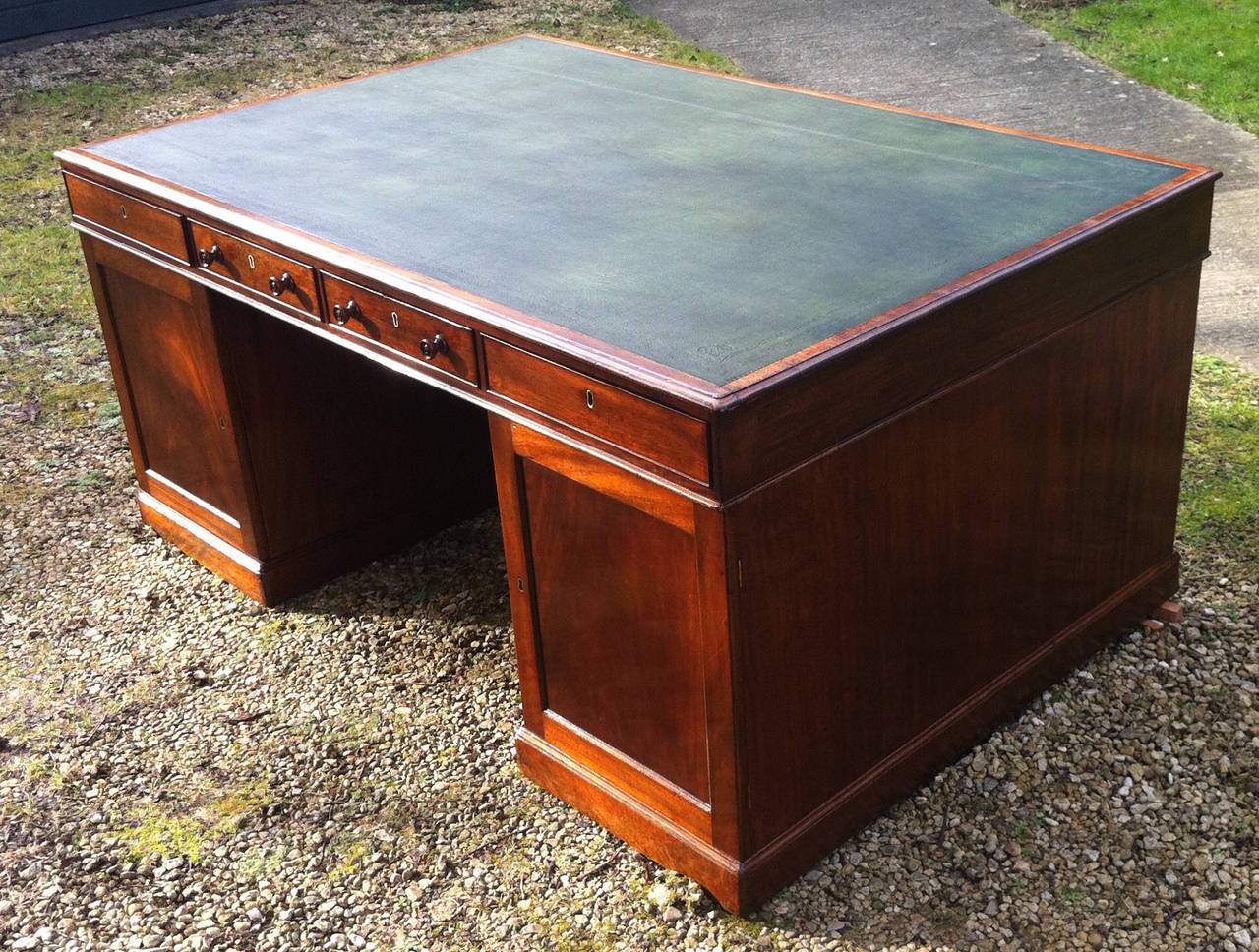 19th Century Antique Mahogany Partners' Desk