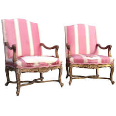 Antique French library chairs