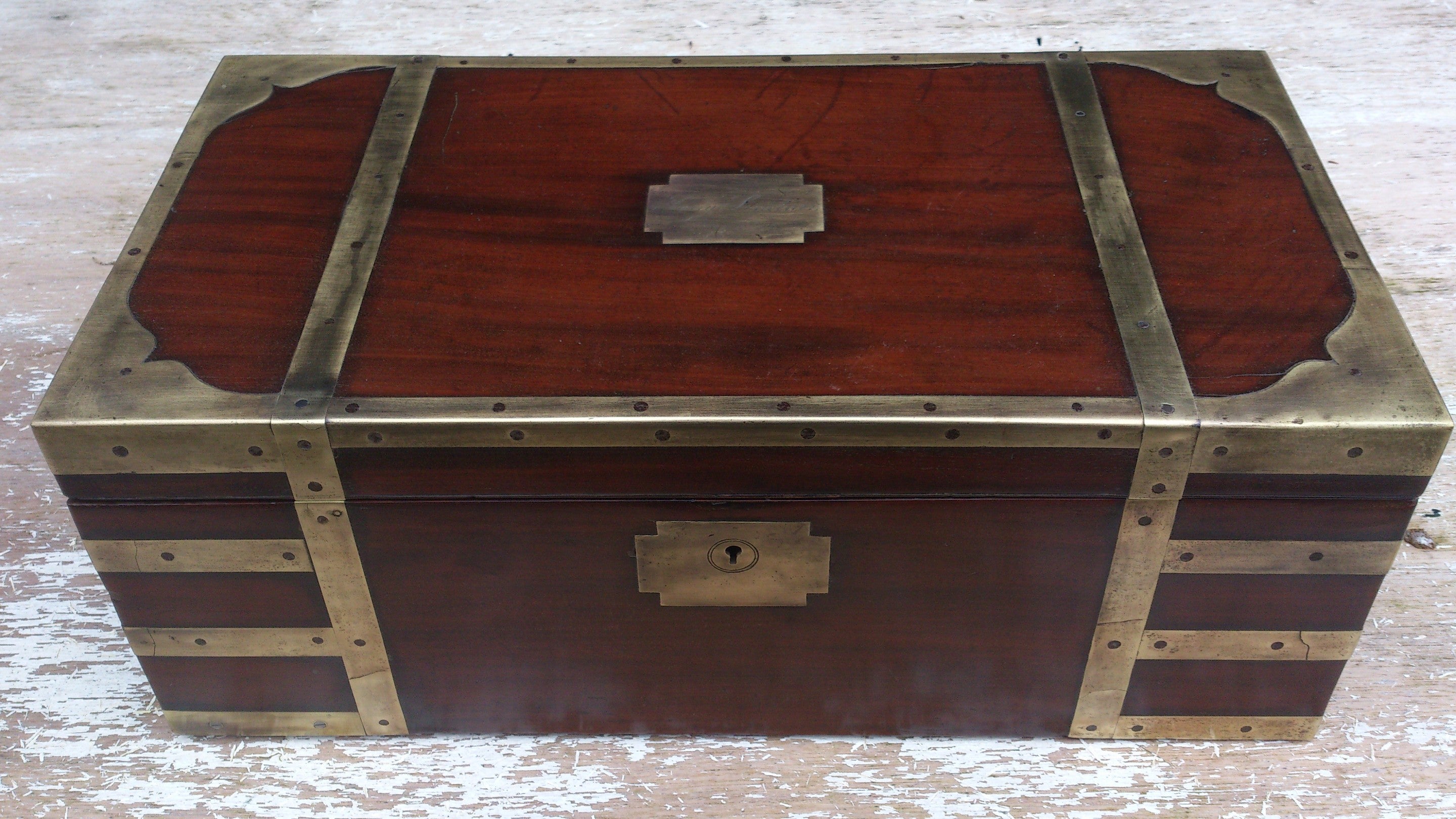 Antique Campaign Writing Box