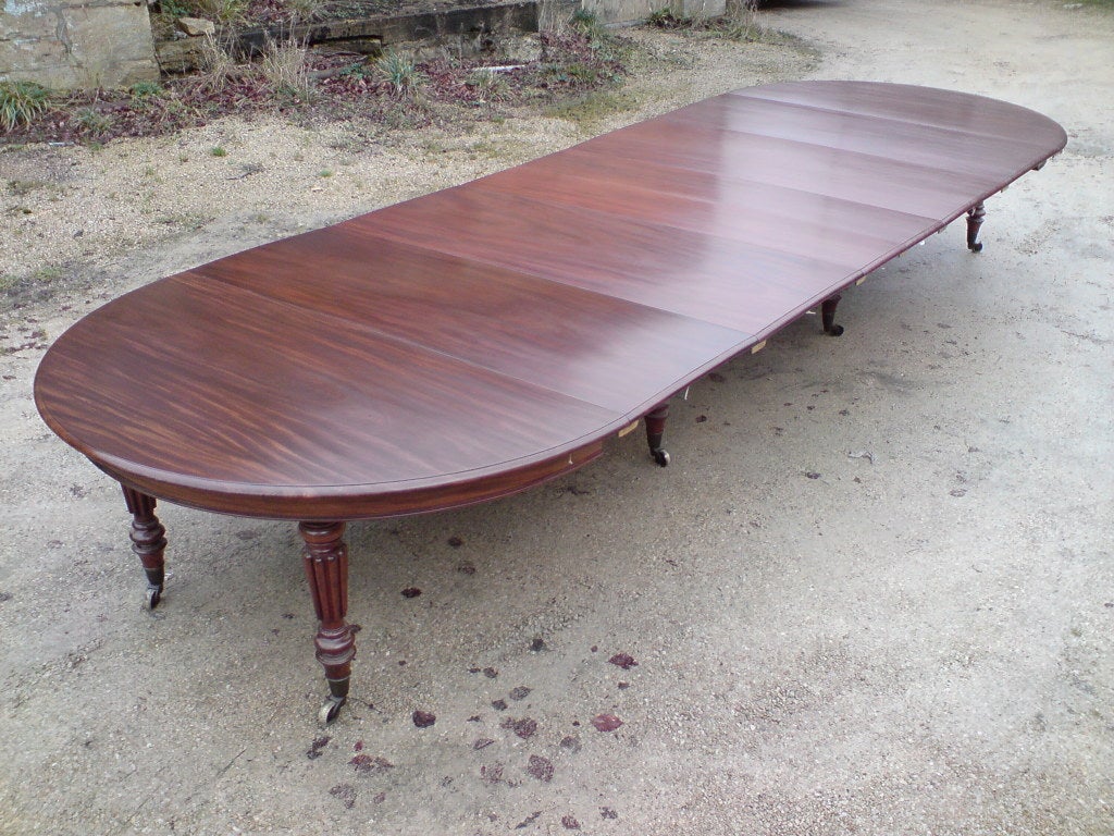 Antique Regency Mahogany Extending Dining Table by Gillow 2