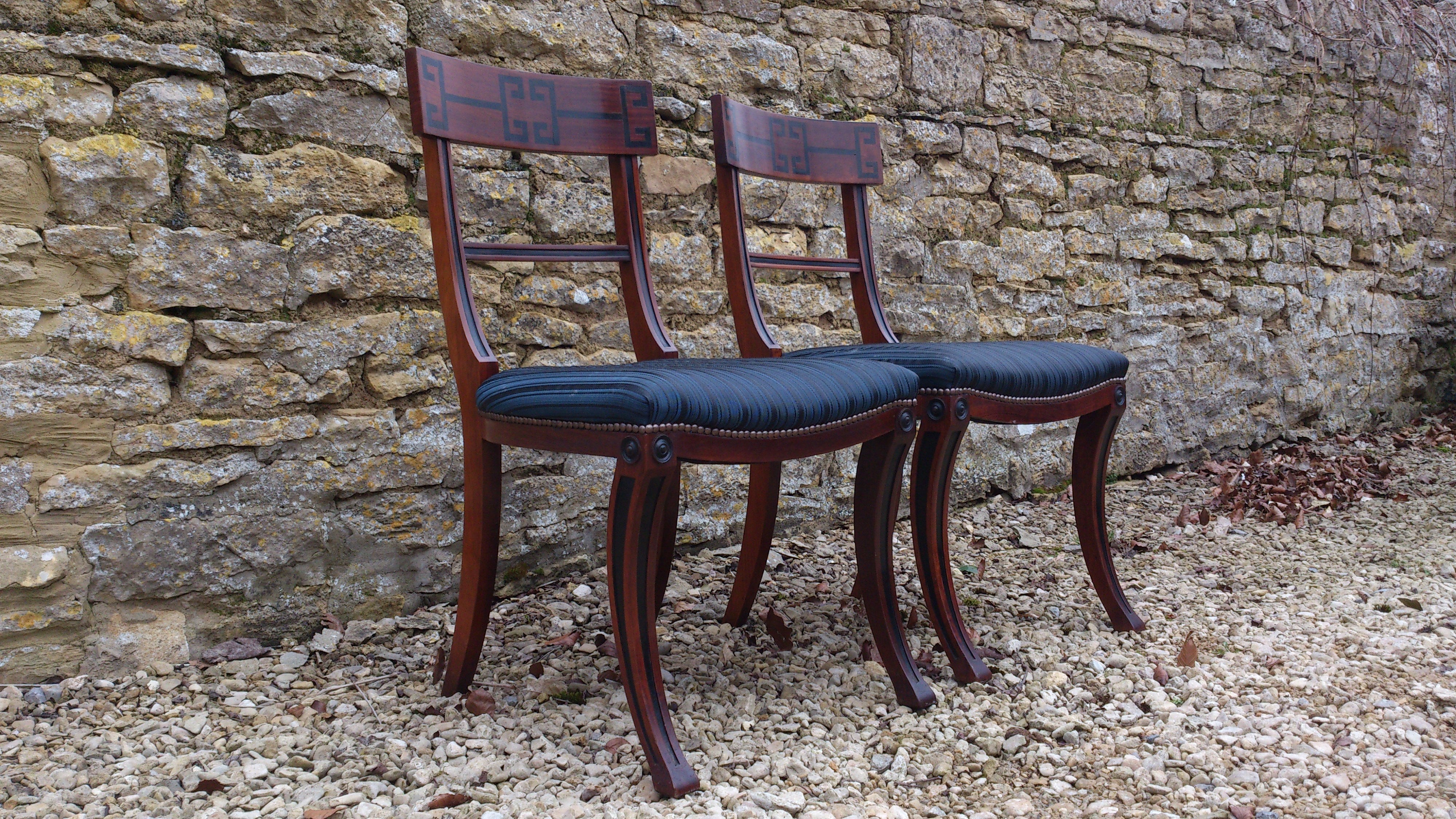 24 Regency Style Klismos Dining Chairs