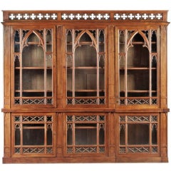 Huge French Gothic Bookcase 