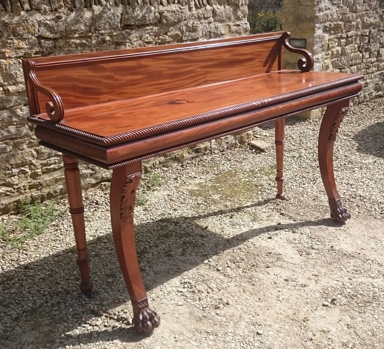 Irish Georgian Antique Mahogany Serving Table