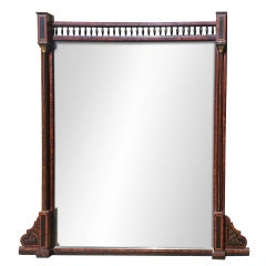 19th Century Amboyna Aesthetic Overmantal Mirror 2