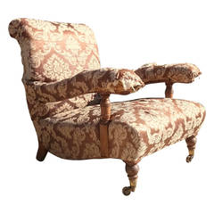 Early Howard and Sons Open Arm Easy Armchair 3