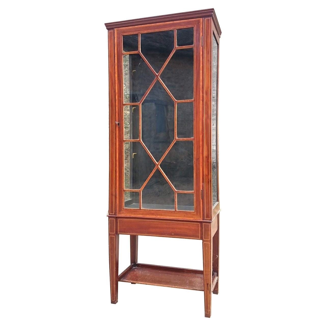 Circa 1900 Edwardian Period Mahogany Antique Cabinet  For Sale