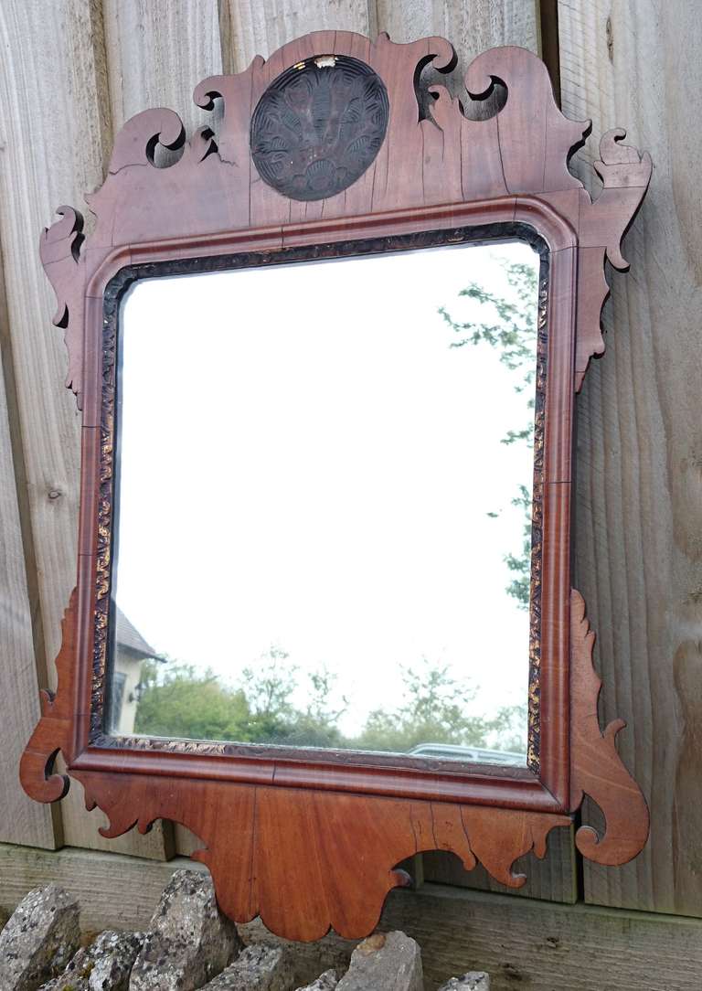 Victorian Mahogany Antique Mirror For Sale