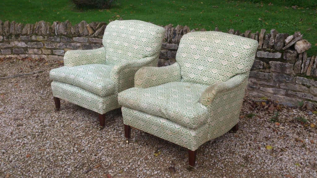 English Pair of Antique Armchairs 