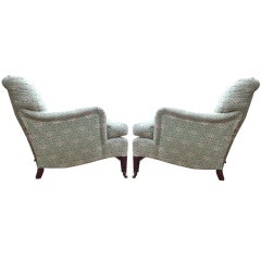 Pair of Antique Armchairs "Bridgewater" Model by Howard and Sons