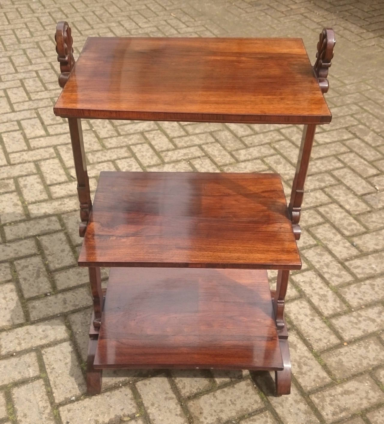 19th Century Beautiful and Delicate Little Regency Rosewood Whatnot