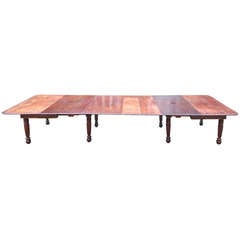 Large Strong and Versatile Regency Mahogany Dining Table