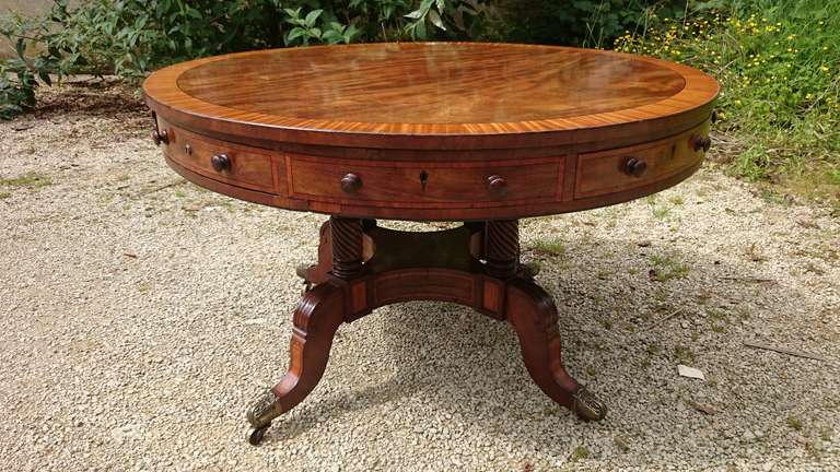 Antique Mahogany Drum Library Table At 1stdibs Antique Regency Library Drum Table This Has Drawers All The Way Round Working