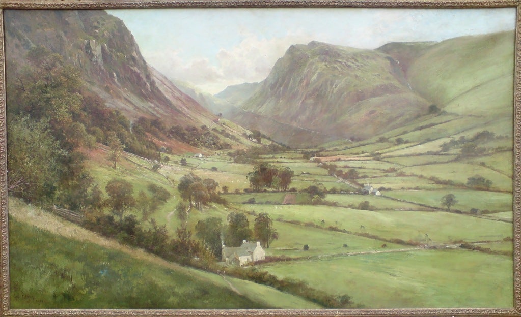 Breathtaking Welsh Mountain Scene Painted by a French Anglophile In Good Condition In Gloucestershire, GB