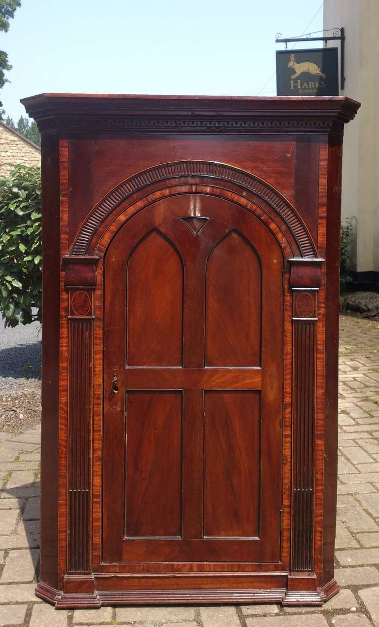 English Antique Corner Cupboard