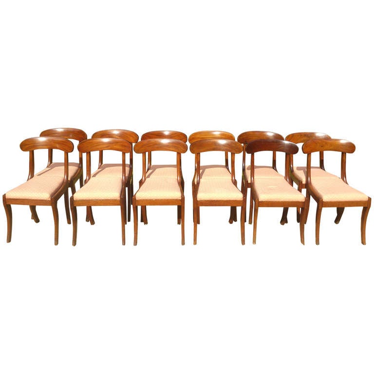 Set of 12 Antique Dining Chairs at 1stdibs