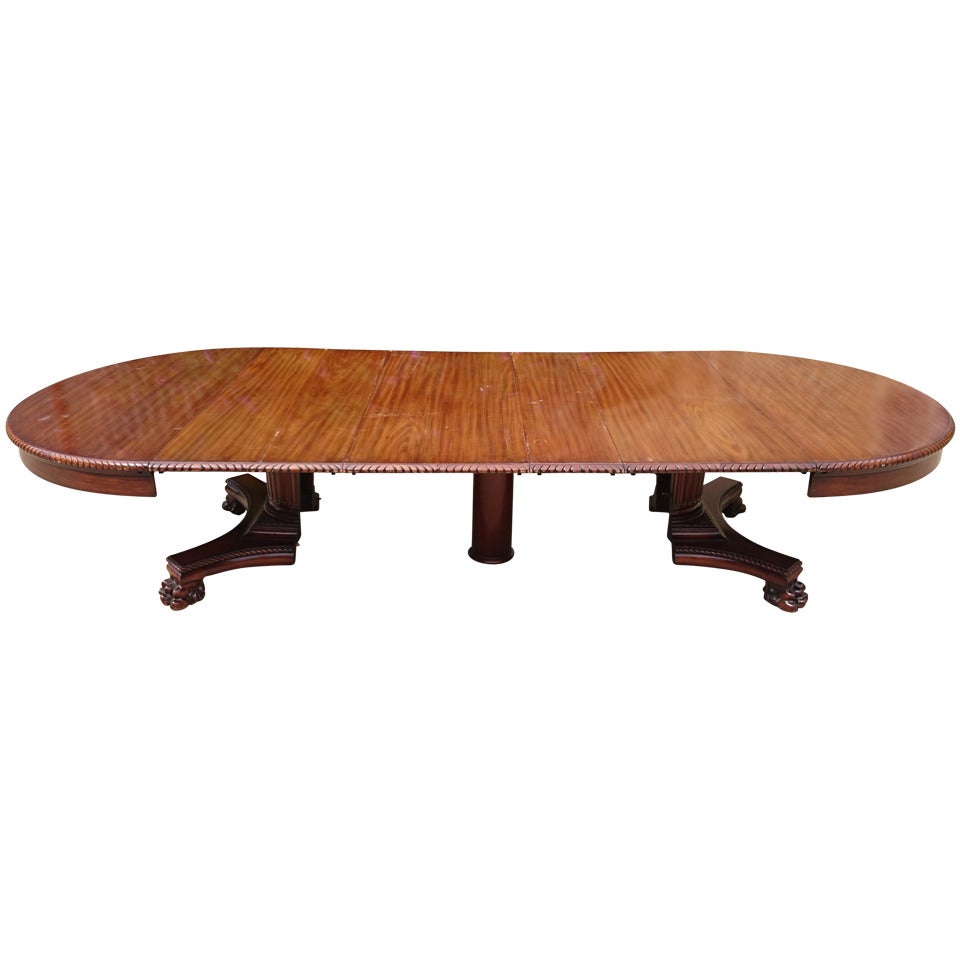 Unusual and Very Versatile Antique Dining Table Made in the USA