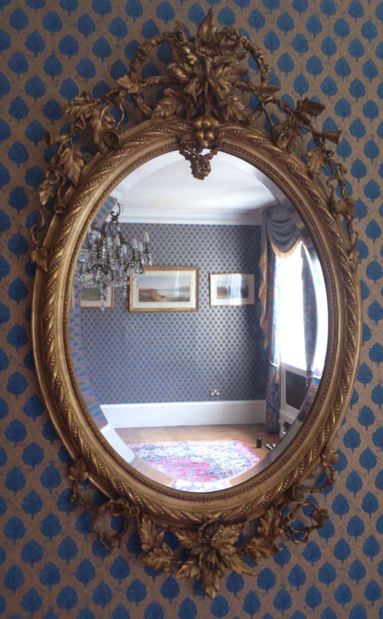 antique mirror oval