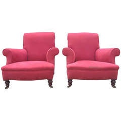 Pair of Nineteenth Century Antique Library Chairs