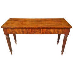 Antique Flame Mahogany Serving Table or Console Table