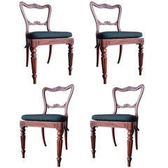 Set of four antique dining chairs