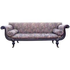 Antique Regency Ebonised Sofa