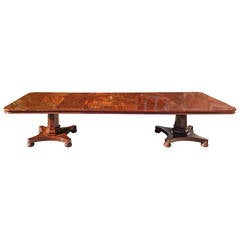 19th Century Mahogany Twin Pedestal, Antique Dining Table