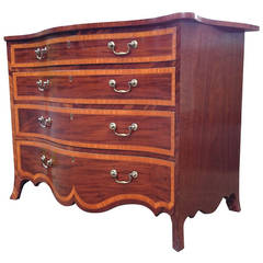 Antique 18th Century Serpentine Chest of Drawers