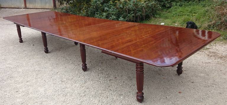 English Large Strong and Versatile Regency Mahogany Dining Table