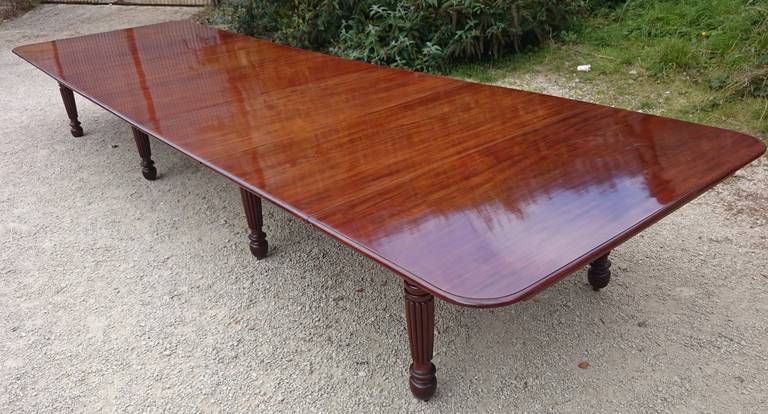 19th Century Large Strong and Versatile Regency Mahogany Dining Table