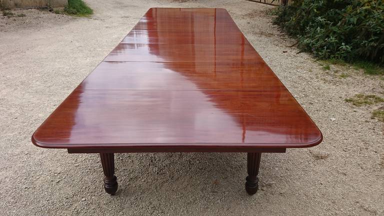Large Strong and Versatile Regency Mahogany Dining Table 4