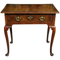 Early Antique Burr Oak Side Table