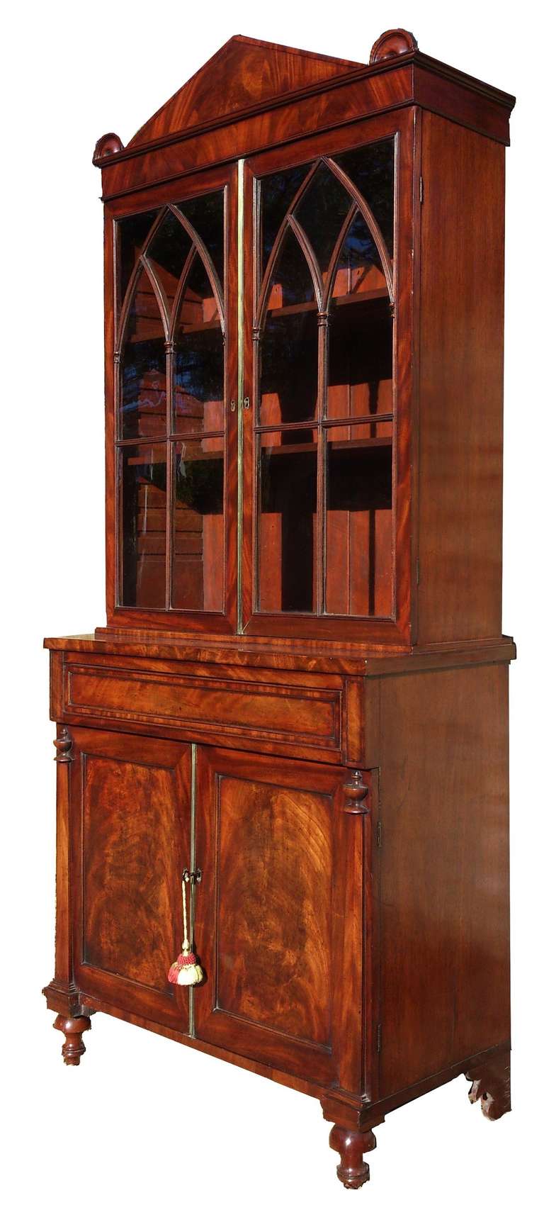 19th Century Antique Bookcase / China Cabinet / Drinks Cabinet