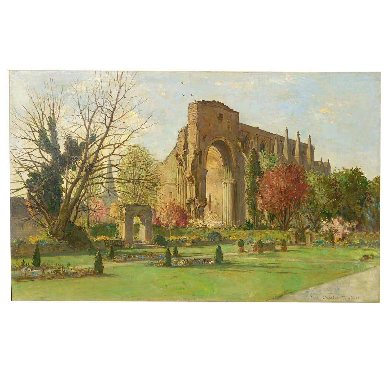 Malmsbury Abbey by Charles Cundall Oil On Canvass
