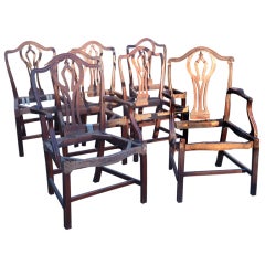 Set of 7 George III Mahogany Dining Chairs