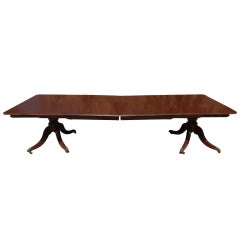 Regency Twin Pillar Extending Dining Table