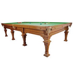 Very Rare Full Size Antique Billiard / Snooker Table By Gillow