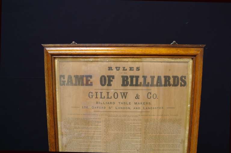 Very Rare Full Size Antique Billiard / Snooker Table By Gillow 1