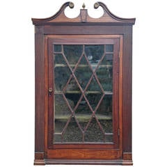 George III Period Mahogany Corner Cupboard