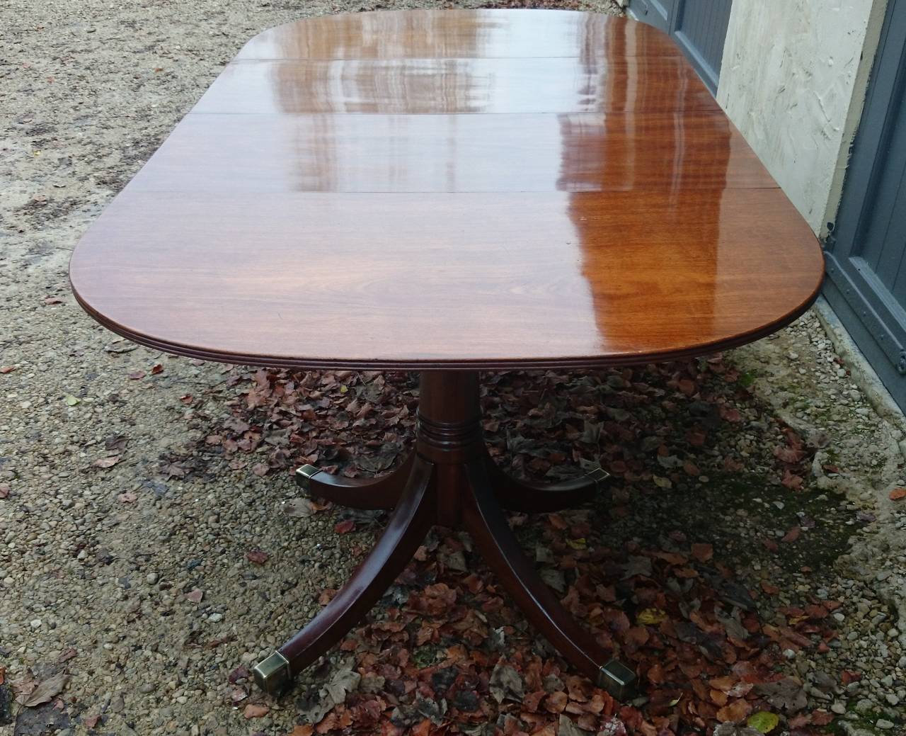 George III Period Antique Twin Pedestal Dining Table 1