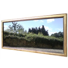 Large Antique Ebony and Gilt Mirror