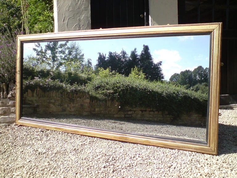 Large Antique Ebony and Gilt Mirror In Good Condition In Gloucestershire, GB