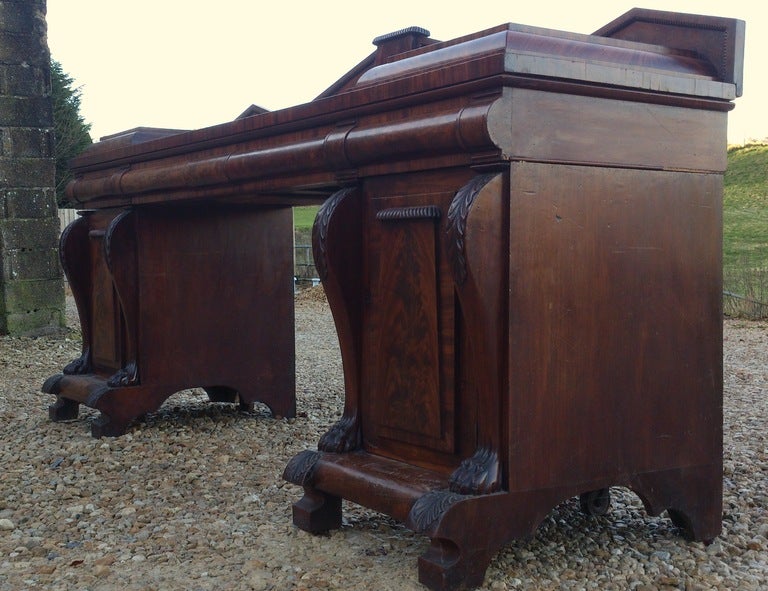 Large Early 19th Century George IV Period Antique Mahogany Sideboard For Sale 3