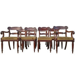 Set of Twelve Regency Dining Chairs