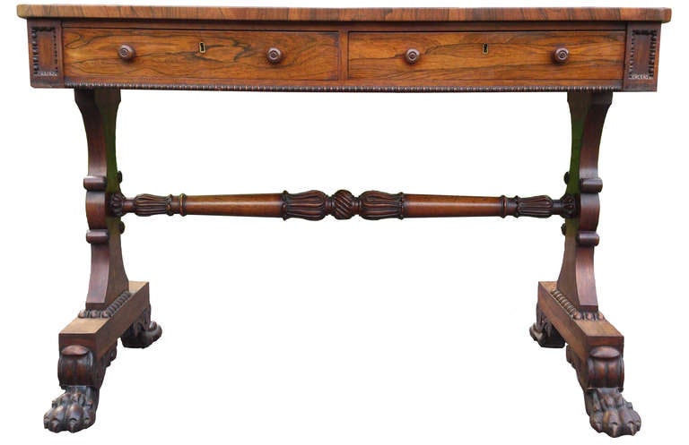 English Antique Library Table / Sofa Table