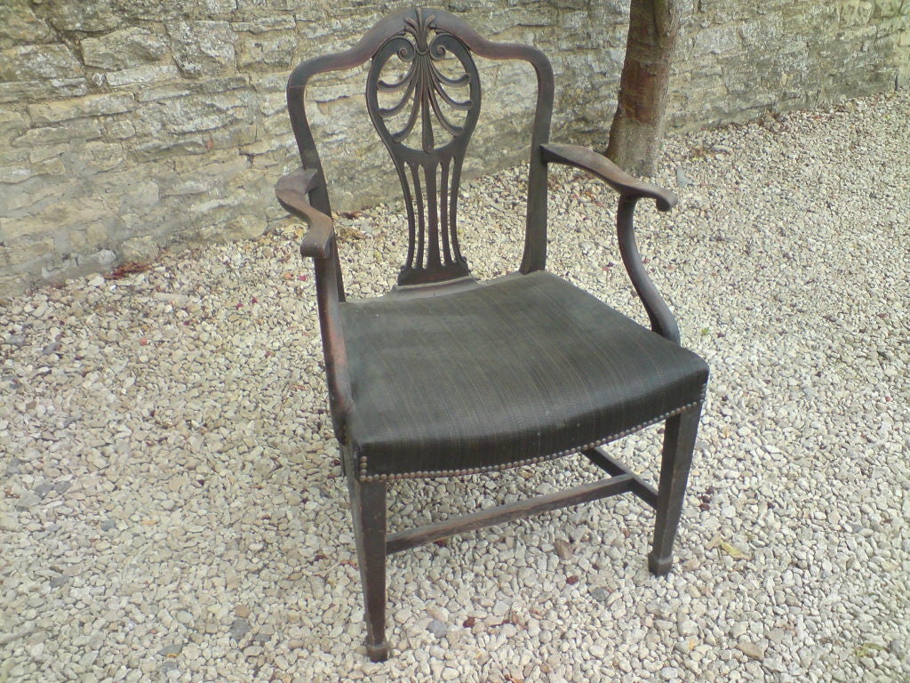 Set of Seven 18th Century English George III Period Dining Chairs For Sale 2