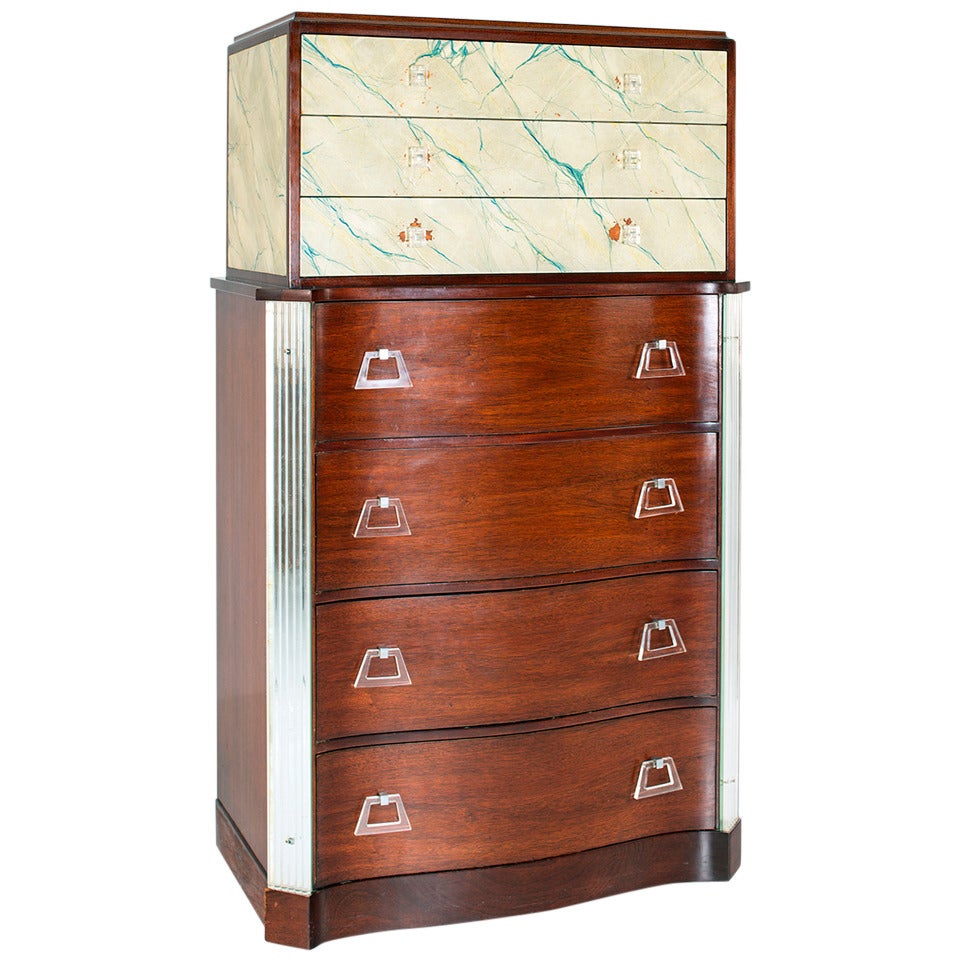 Trompe l'oeil & Lucite Chest by Grosfeld House