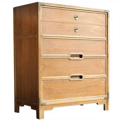 Modern Chinoiserie Five-Drawer Tall Dresser