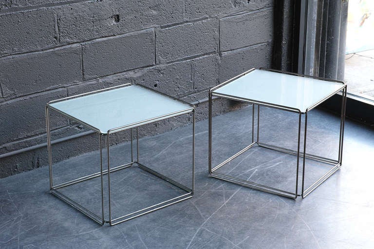 light & airy welded wire frames with frosted glass tops